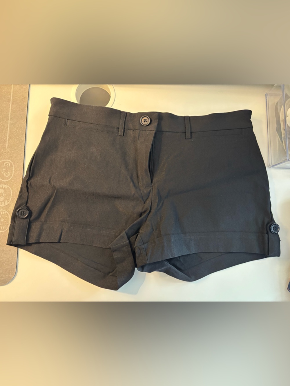 Black Tailored Dress Shorts